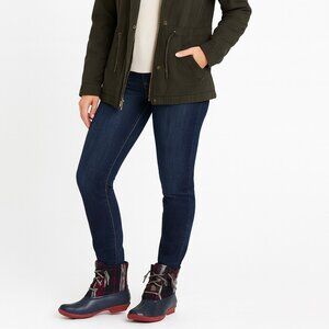 Sperry Saltwater Grey Red Plaid Wool Waterproof Lace Up Duck Boots Womens 8.5